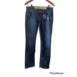 Guess premium designer dark denim jeans scarlet straight size 28 sexy